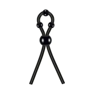 Ultimate Silicone Lasso Cock Ring Black