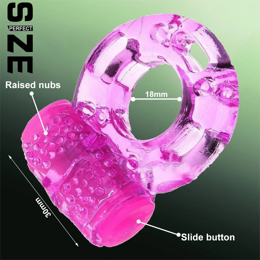 Vibrating Butterfly Cock & Balls Ring Finger Vibrator