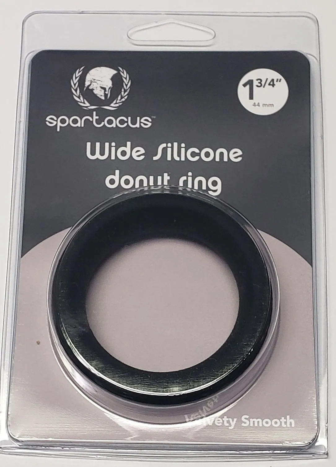 WIDE SILICONE DONUT RING BLACK 1.75 '