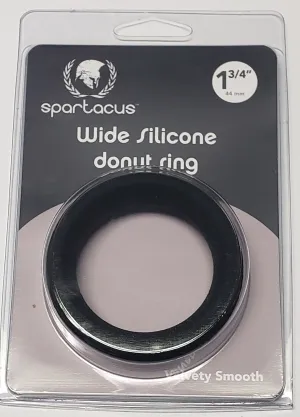 WIDE SILICONE DONUT RING BLACK 1.75 '